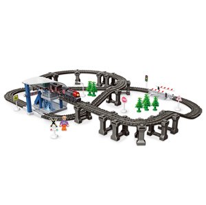 Vlak trať s efekty 92x68x15 cm