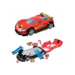 Autoservis rozkládací s autíčky 32cm