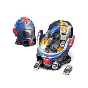 Policejní stanice helma s efekty 20x32x20 cm