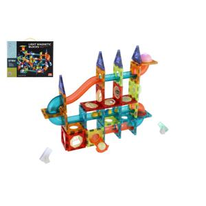 Kuličková dráha magnetická plast 110ks 16 kuliček + doplňky