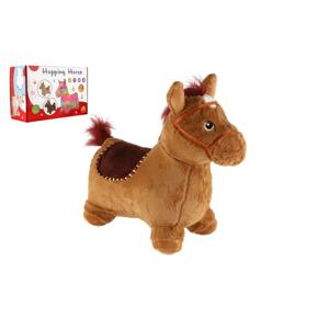 Hopsadlo kůň plyš hnědý