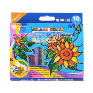 Barvy na sklo 10 ks/10,5 ml